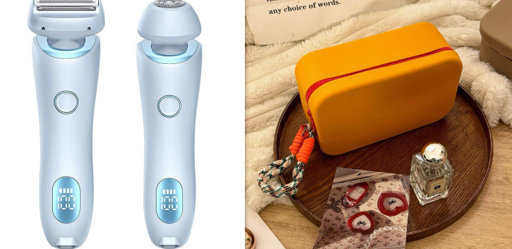 Epilatore 2 in 1 Ricaricabile USB per Donna – Rasoio Elettrico per Viso, Gambe, Ascelle, Zona Bikini, Mani e Parti Intime
