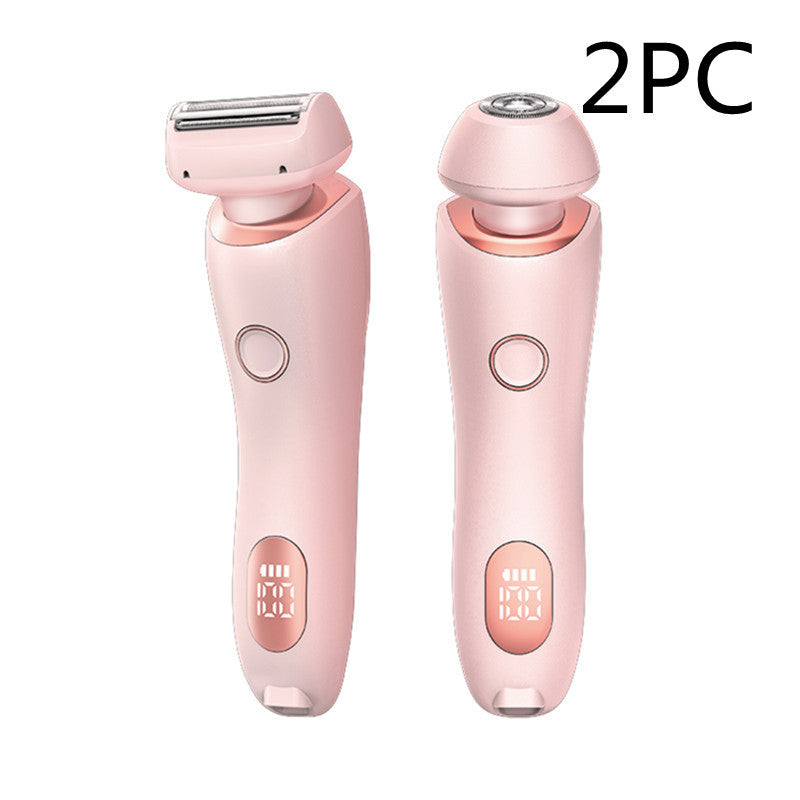 Epilatore 2 in 1 Ricaricabile USB per Donna – Rasoio Elettrico per Viso, Gambe, Ascelle, Zona Bikini, Mani e Parti Intime